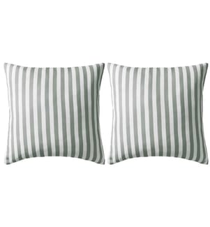 Oreiller d'extérieur lot de 2 Impression rayure 45 x 45 cm Gris