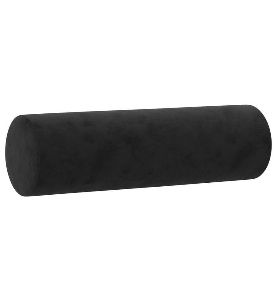Coussins décoratifs lot de 2 Noir Ø15x50 cm Velours