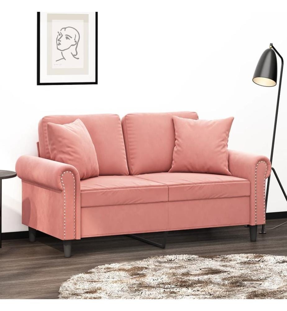 Cuscini decorativi set di 2 Rose 40x40 cm Velluto