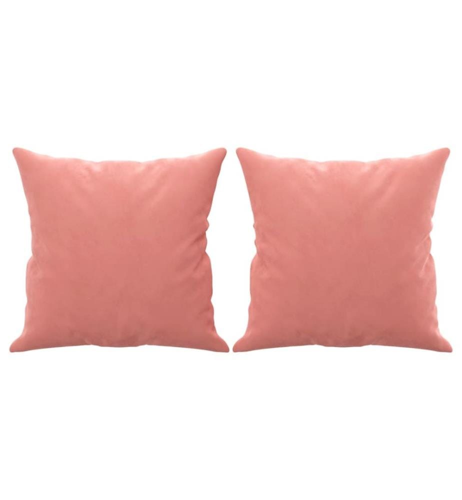 Cuscini decorativi set di 2 Rose 40x40 cm Velluto