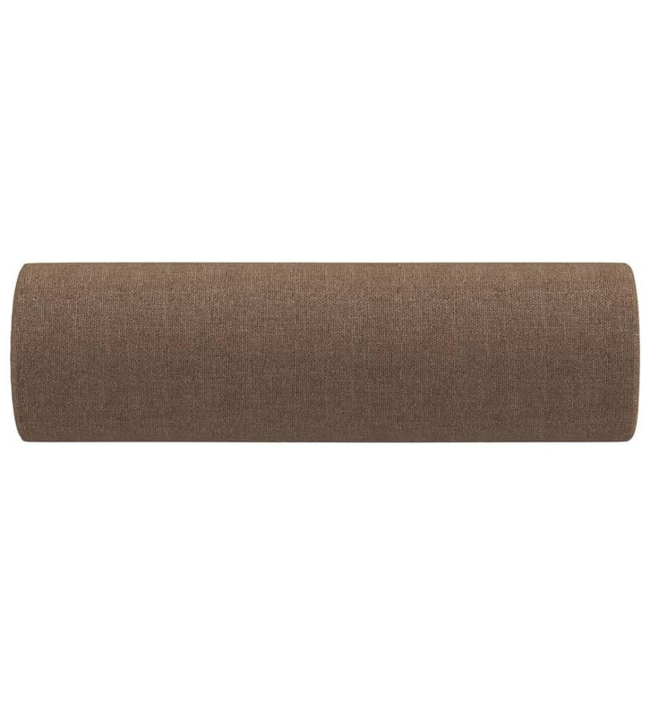 Coussins décoratifs lot de 2 Marron Ø15x50 cm Tissu