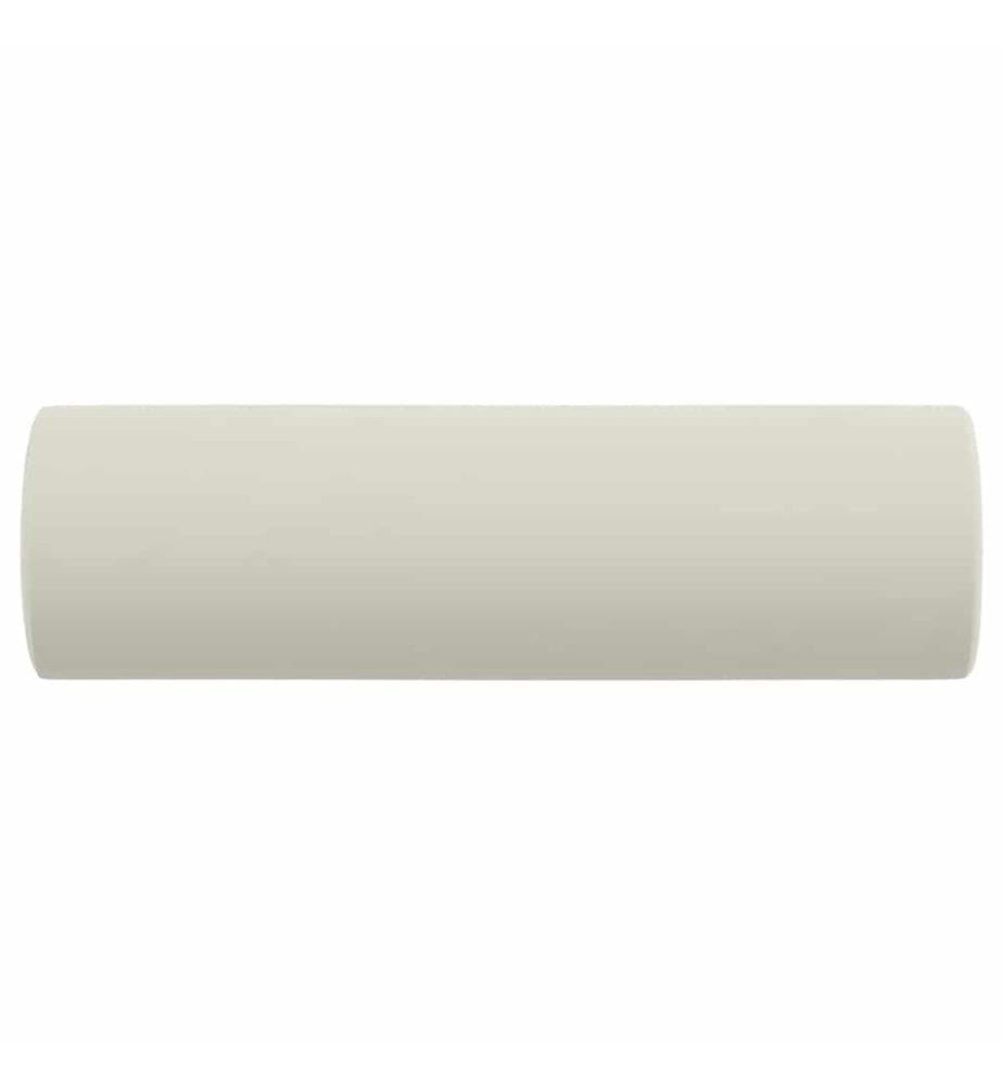 Coussins décoratifs lot de 2 Crème Ø15x50 cm Velours