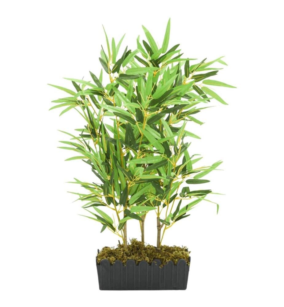 Bambou artificiel 500 feuilles 80 cm vert
