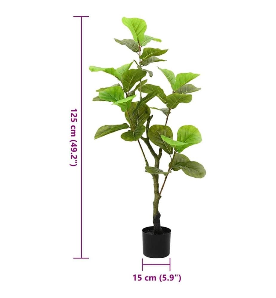 Ficus artificiel 30 feuilles 125 cm vert