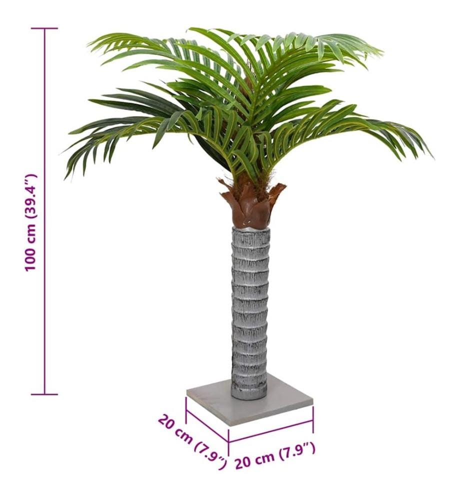 Palmier artificiel 6 feuilles 100 cm vert