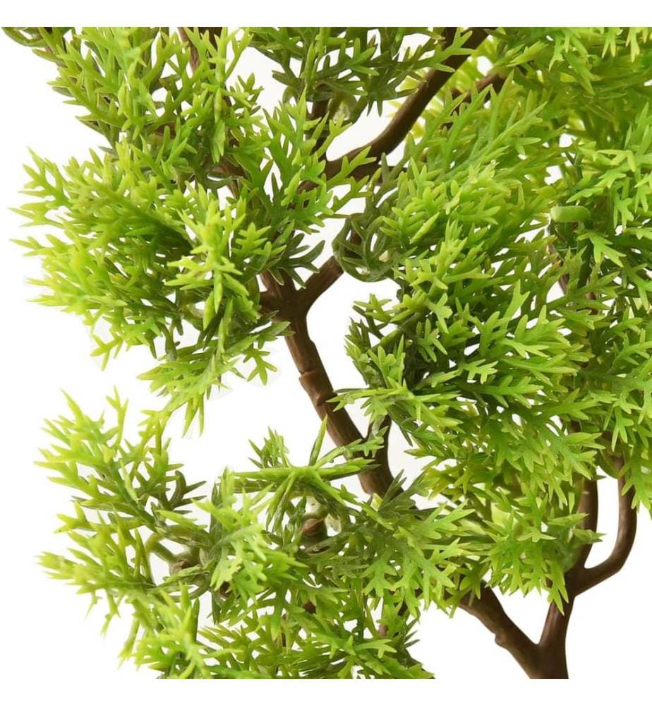 Bonsaï de cyprès artificiel avec pot 60 cm Vert