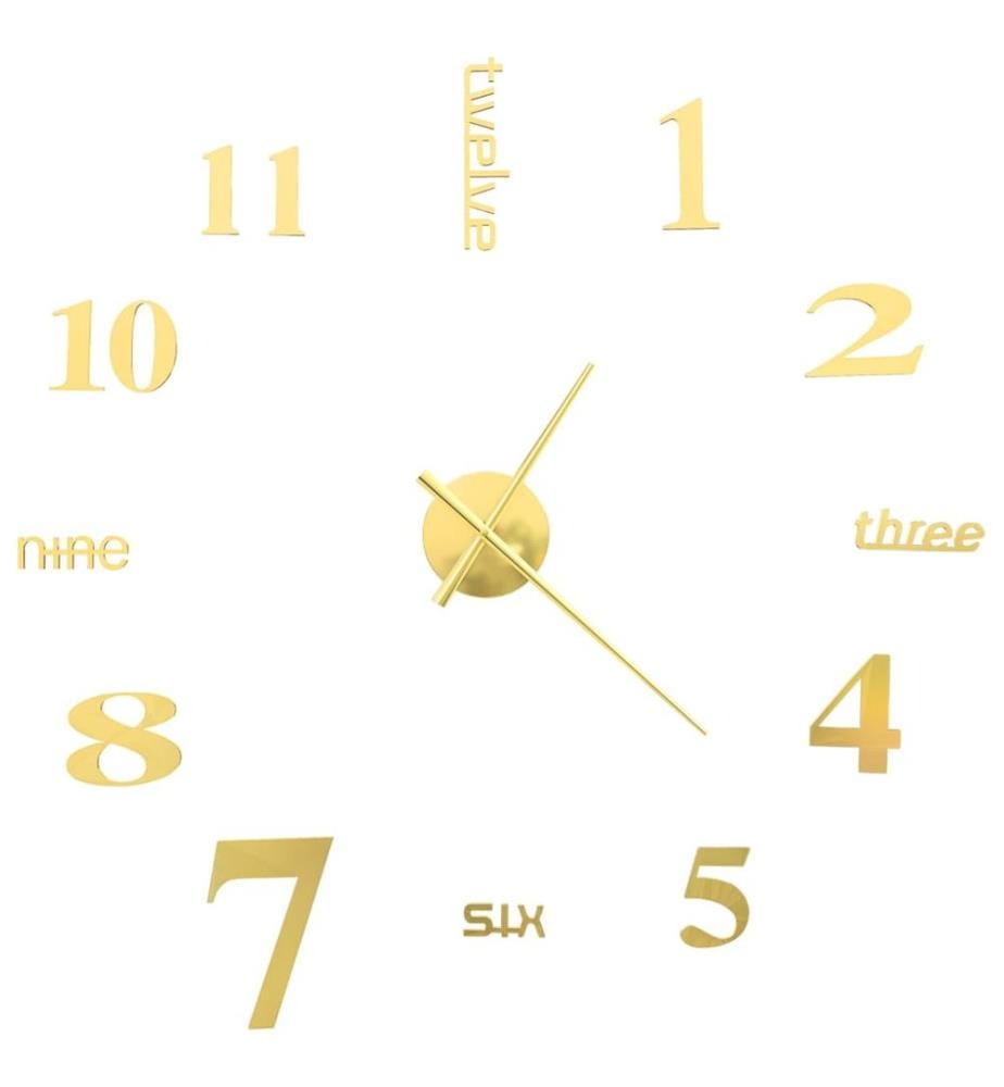 Orologio da parete 3D Design moderno 100 cm XXL Dorato
