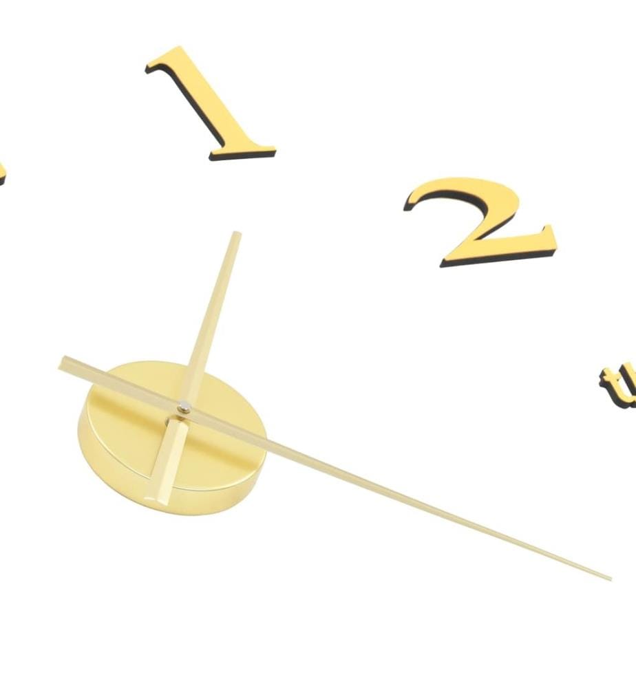 Orologio da parete 3D Design moderno 100 cm XXL Dorato