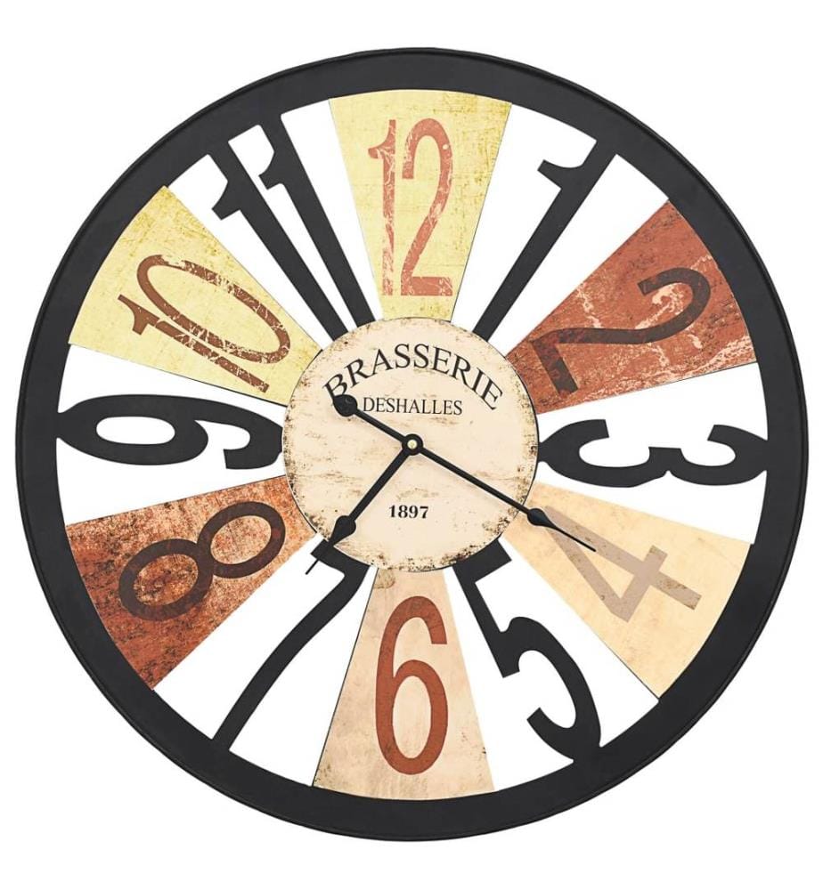 Wall clock Metal 60 cm Multicoloured