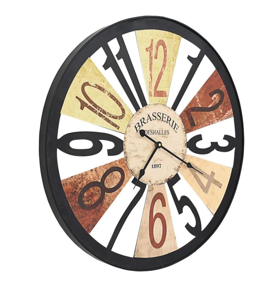 Wall clock Metal 60 cm Multicoloured