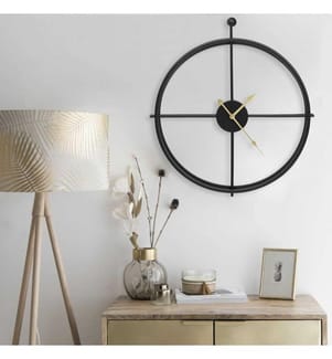 Wall Clock Black 52 cm Iron