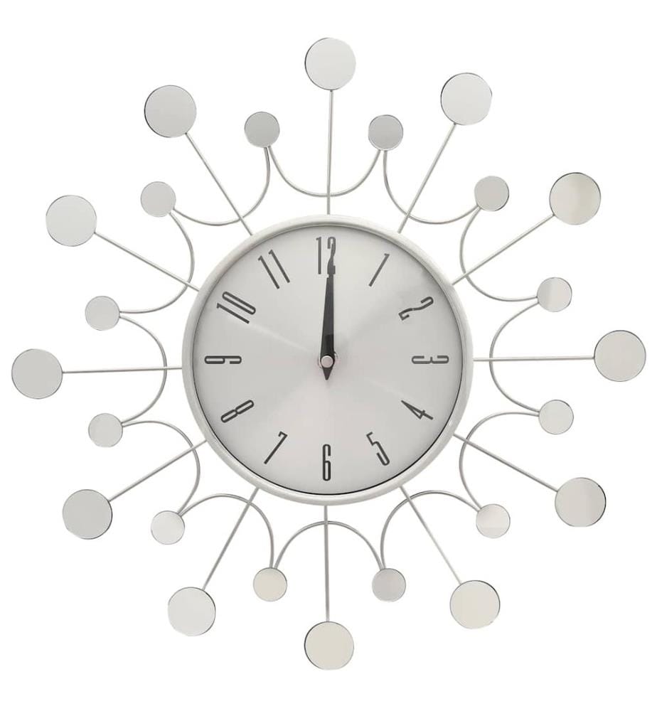 325165 Wall Clock Silver 40 cm Metal