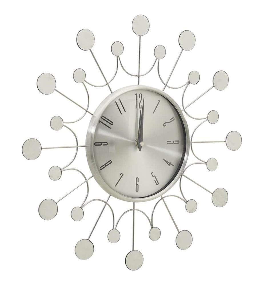 325165 Wall Clock Silver 40 cm Metal