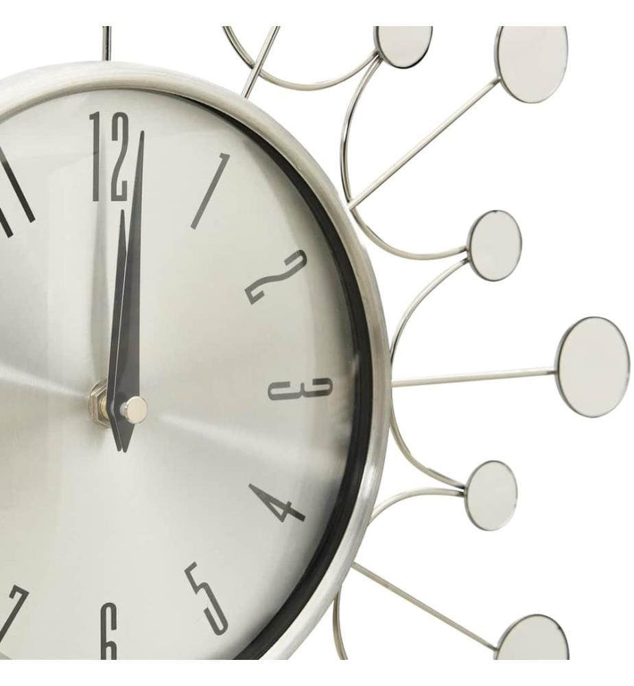 325165 Wall Clock Silver 40 cm Metal