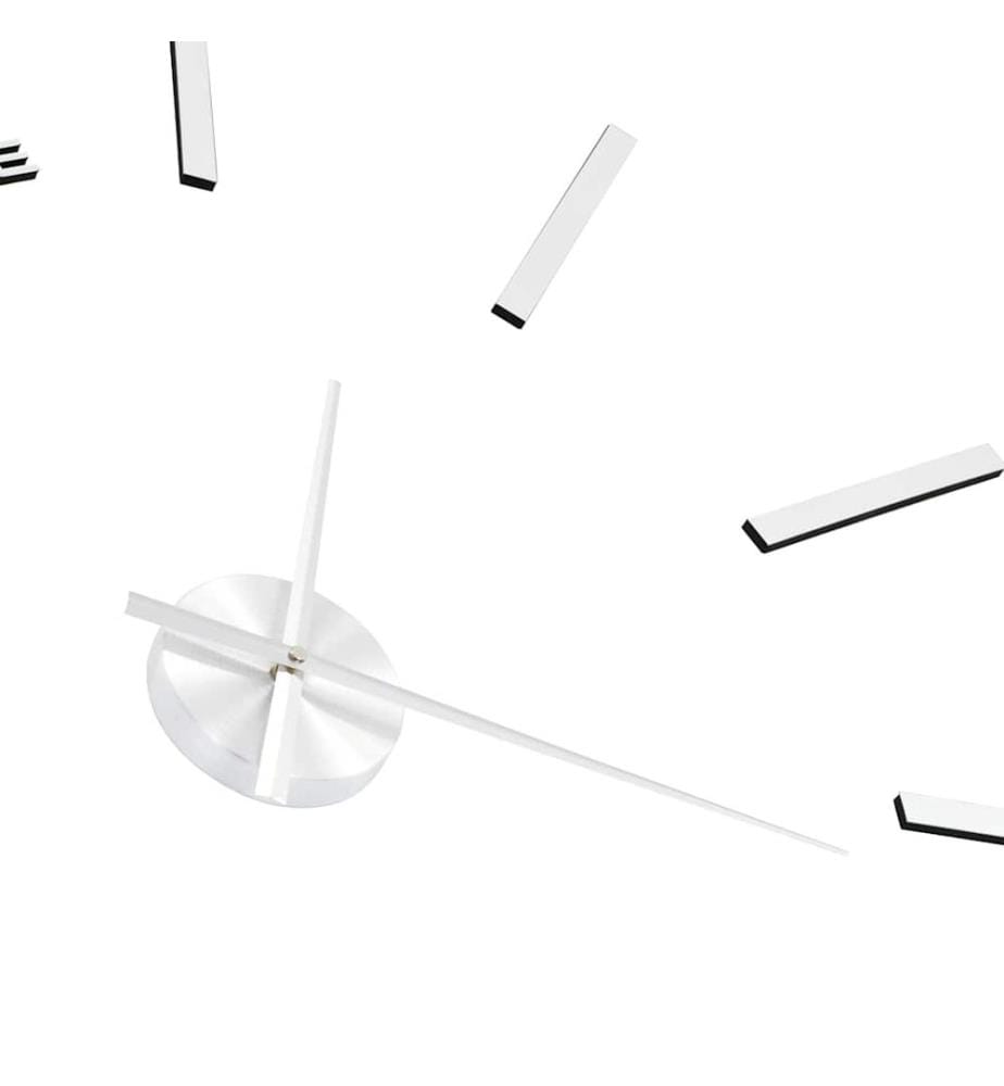 Orologio da parete 3D Design moderno 100 cm XXL Argento