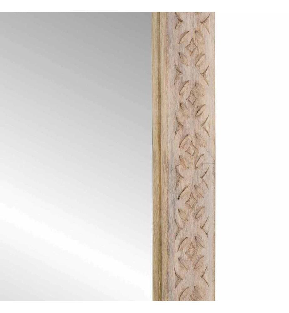 Wall Mirror Rectangular Whitewashed White 70 x 50 cm