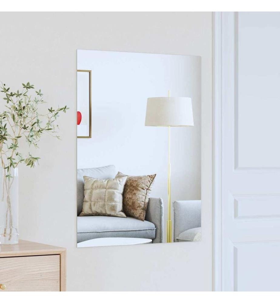 Wall mirror Rectangular 80 x 60 cm tempered glass