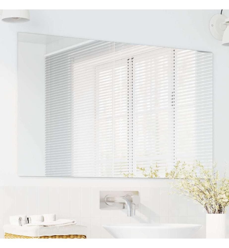 Wall mirror Rectangular 100 x 60 cm tempered glass