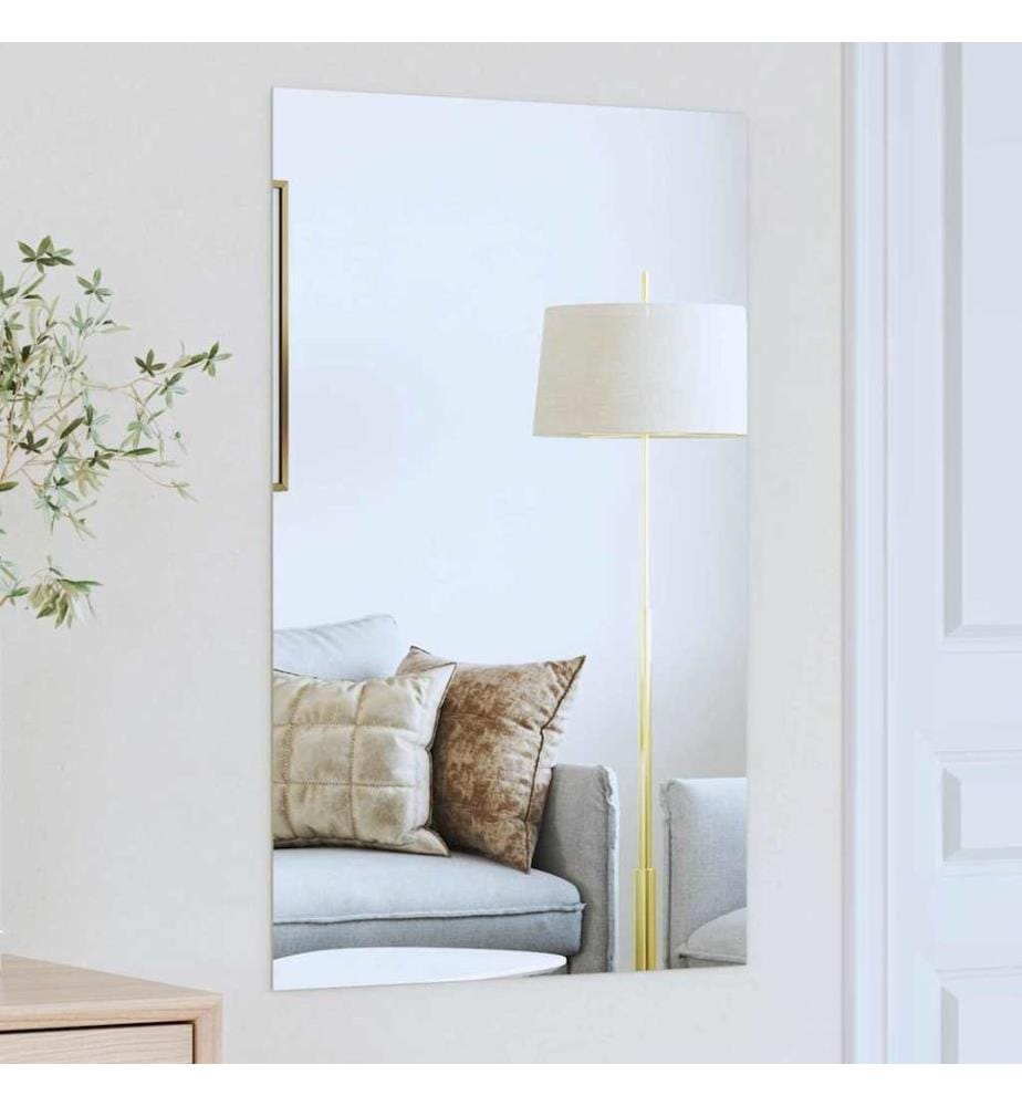 Wall mirror Rectangular 50 x 80 cm tempered glass