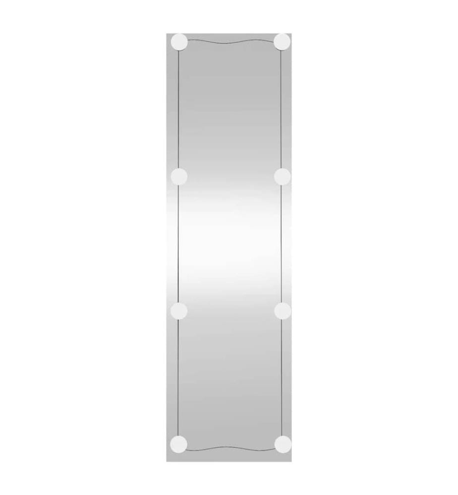 Wandspiegel mit LED-Leuchten 30x100 cm Glas Rechteckig