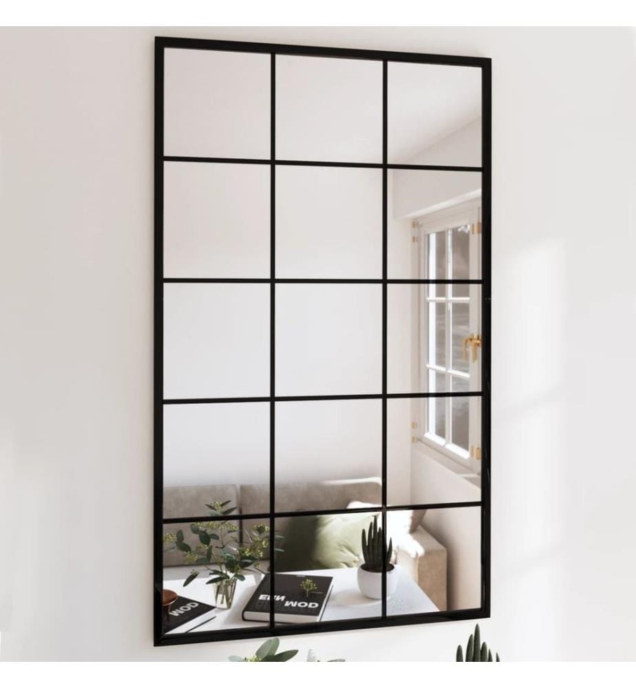 Wandspiegel 4 Stk. Schwarz 100x60 cm Metall