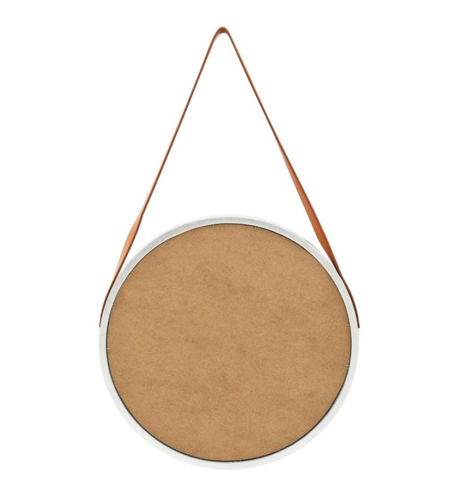 Miroir mural avec sangle 50 cm Argenté