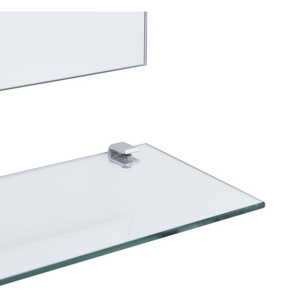 Wandspiegel mit 5 Ablagen Silbern 100×60 cm