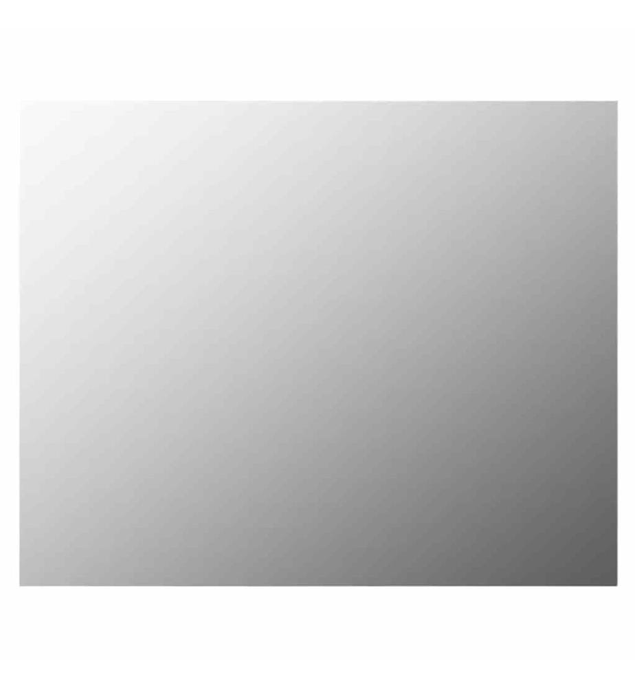Miroir mural sans cadre avec lampes LED Rectangulaire Verre