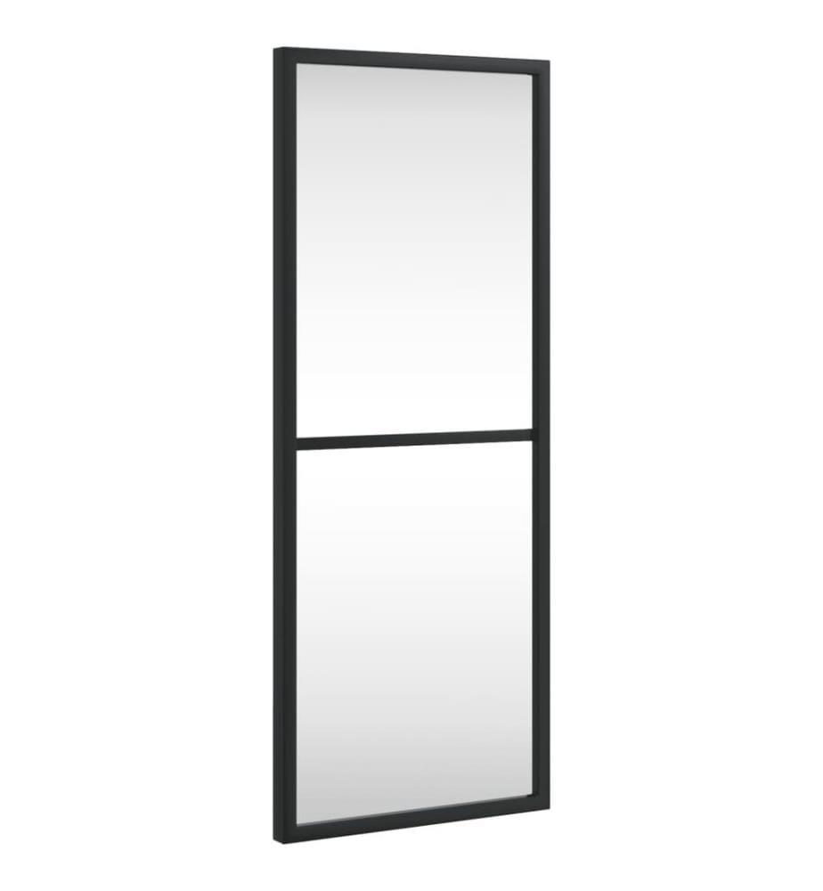 Miroir mural noir 20x50 cm rectangulaire fer