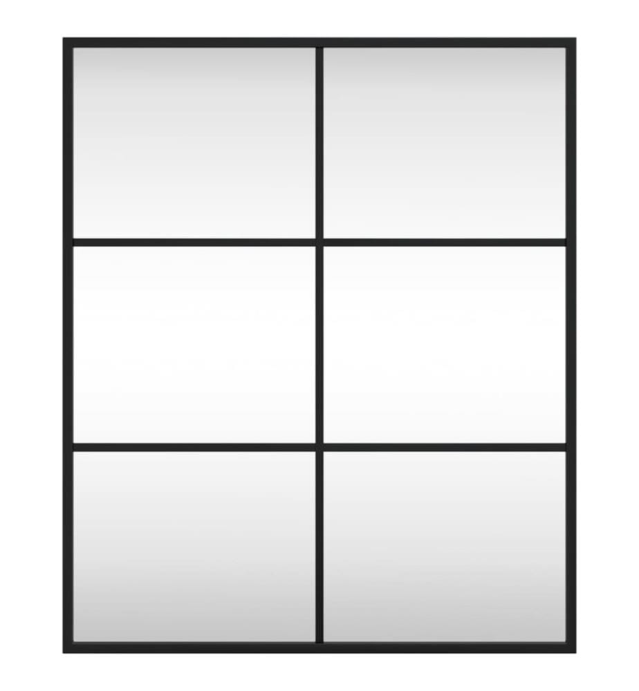 Miroir mural noir 50x60 cm rectangulaire fer