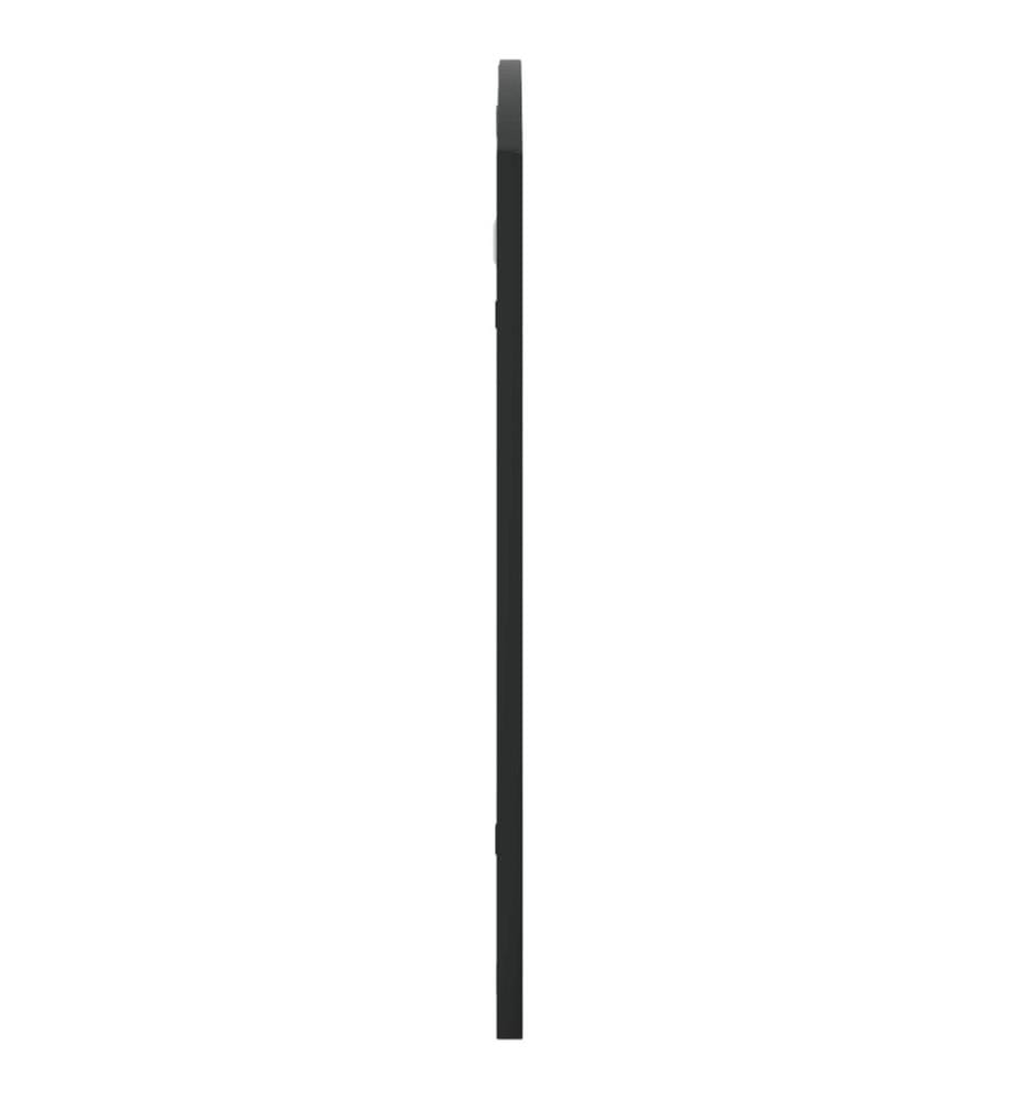 Wandspiegel Schwarz 100x60 cm Gewölbt Eisen