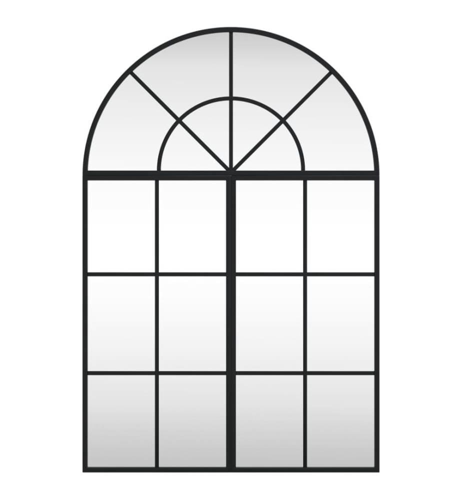 Miroir mural noir 60x90 cm arche fer