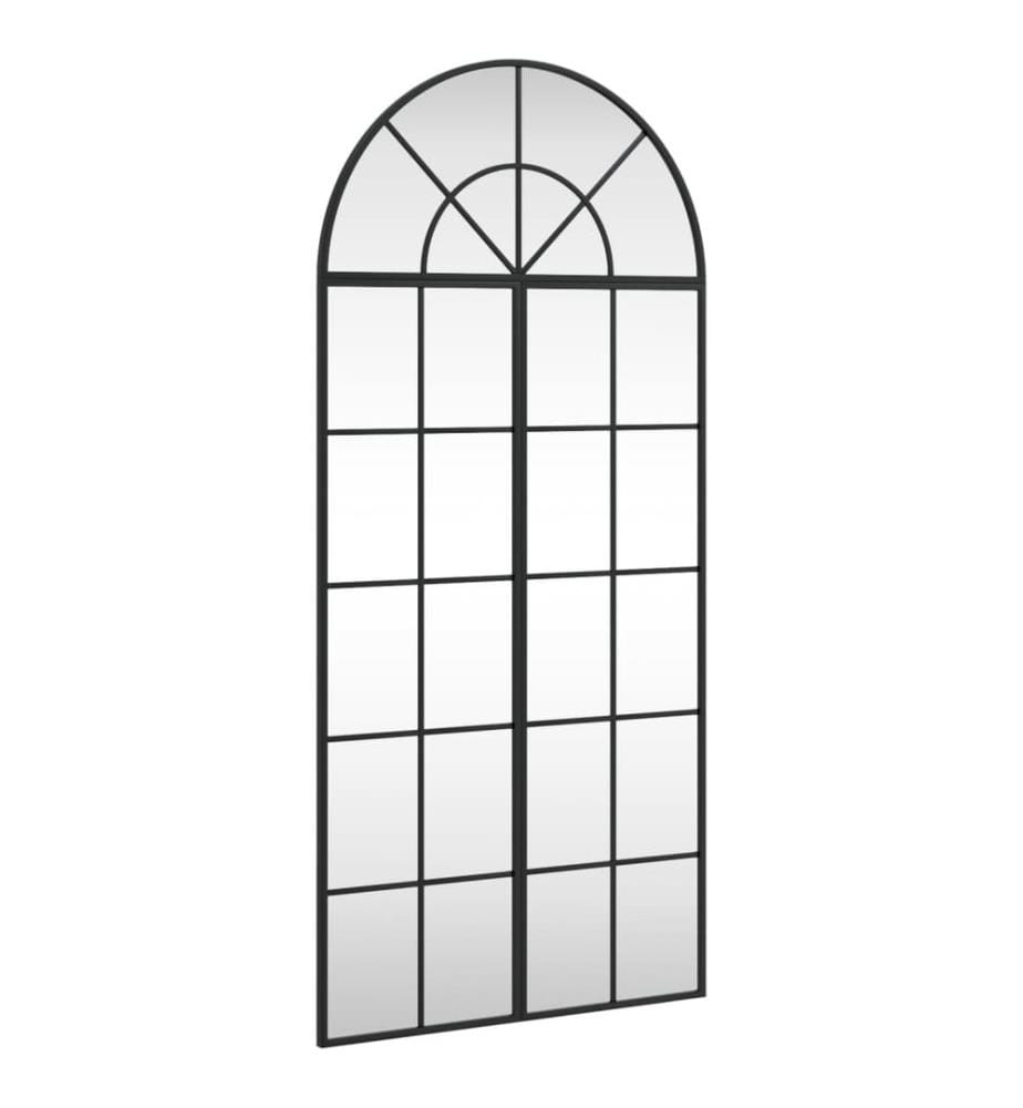 Miroir mural noir 60x130 cm arche fer