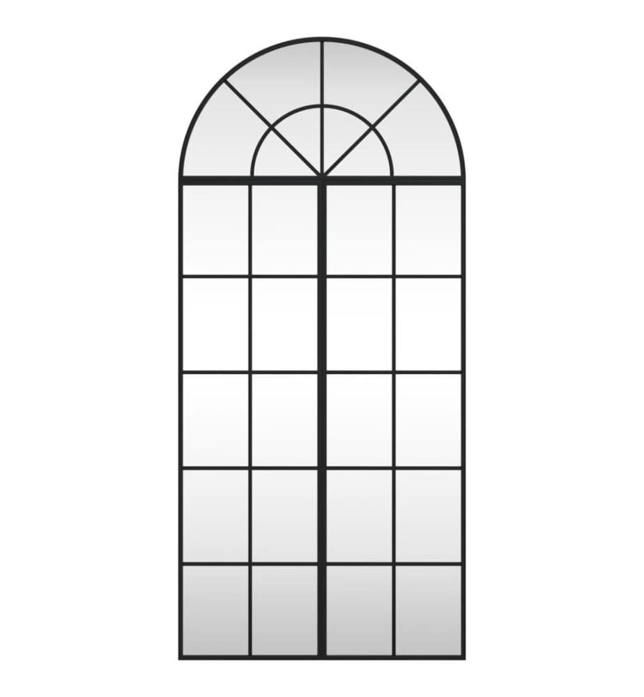 Miroir mural noir 60x130 cm arche fer
