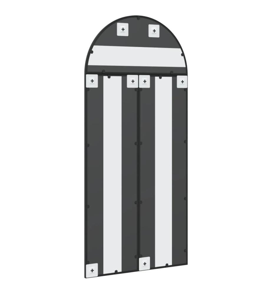 Miroir mural noir 60x130 cm arche fer