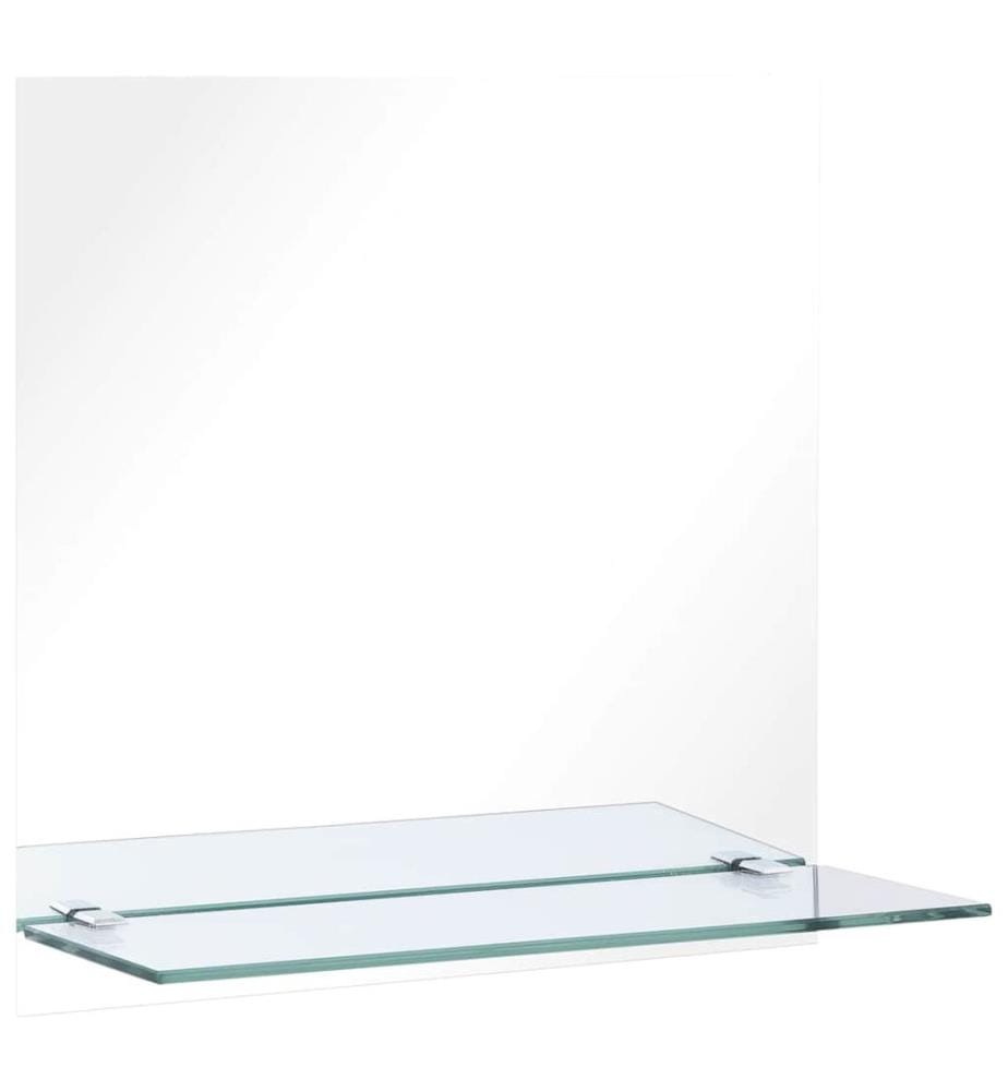 Wandspiegel mit Regal 40x40 cm Hartglas