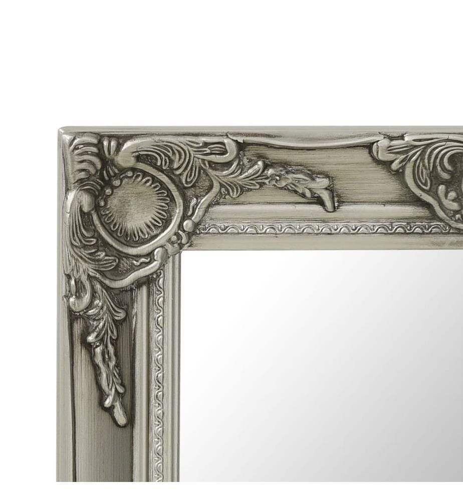 Miroir mural style baroque 50x50 cm Argenté