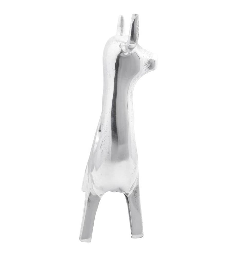 Stierskulptur Silber 22 x 9,5 x 34 cm Aluminium