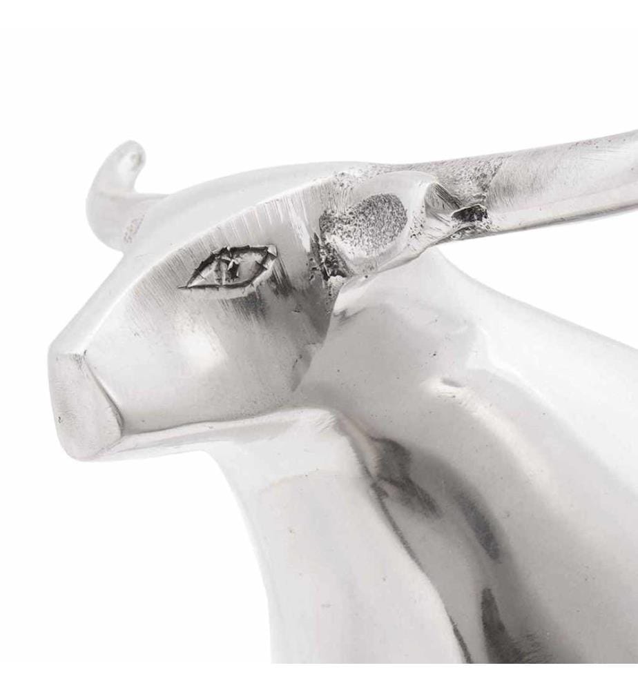 Bull sculpture Silver 20 x 17 x 23 cm Aluminium