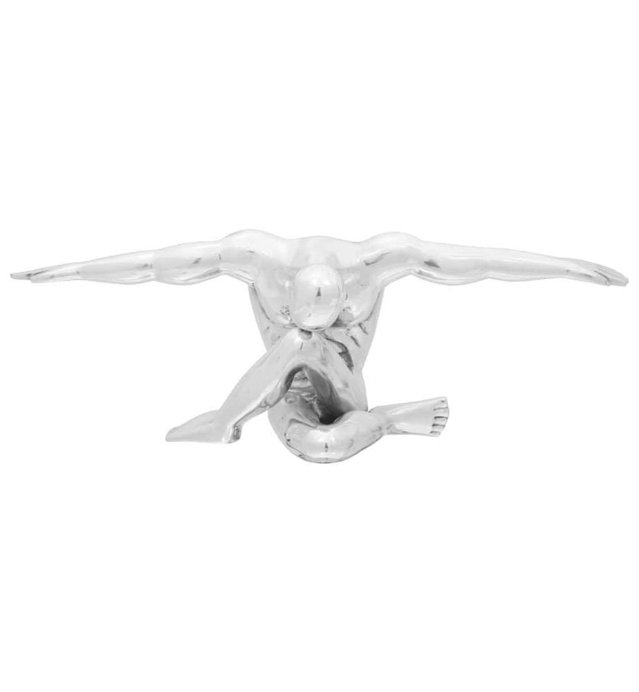 Skulptur Silber 63 x 20 x 22 cm Aluminium
