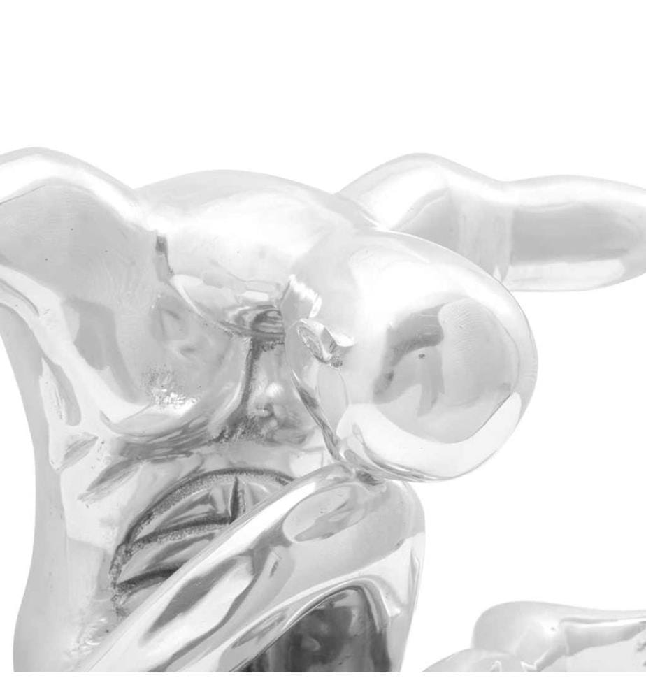 Skulptur Silber 63 x 20 x 22 cm Aluminium
