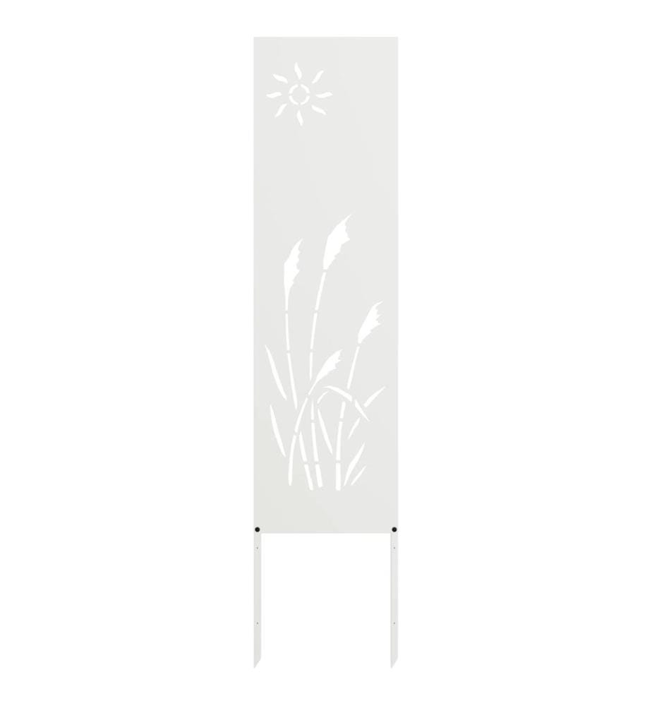 Garten Sichtschutz-Leinwand Weiss 32 x 140 cm
