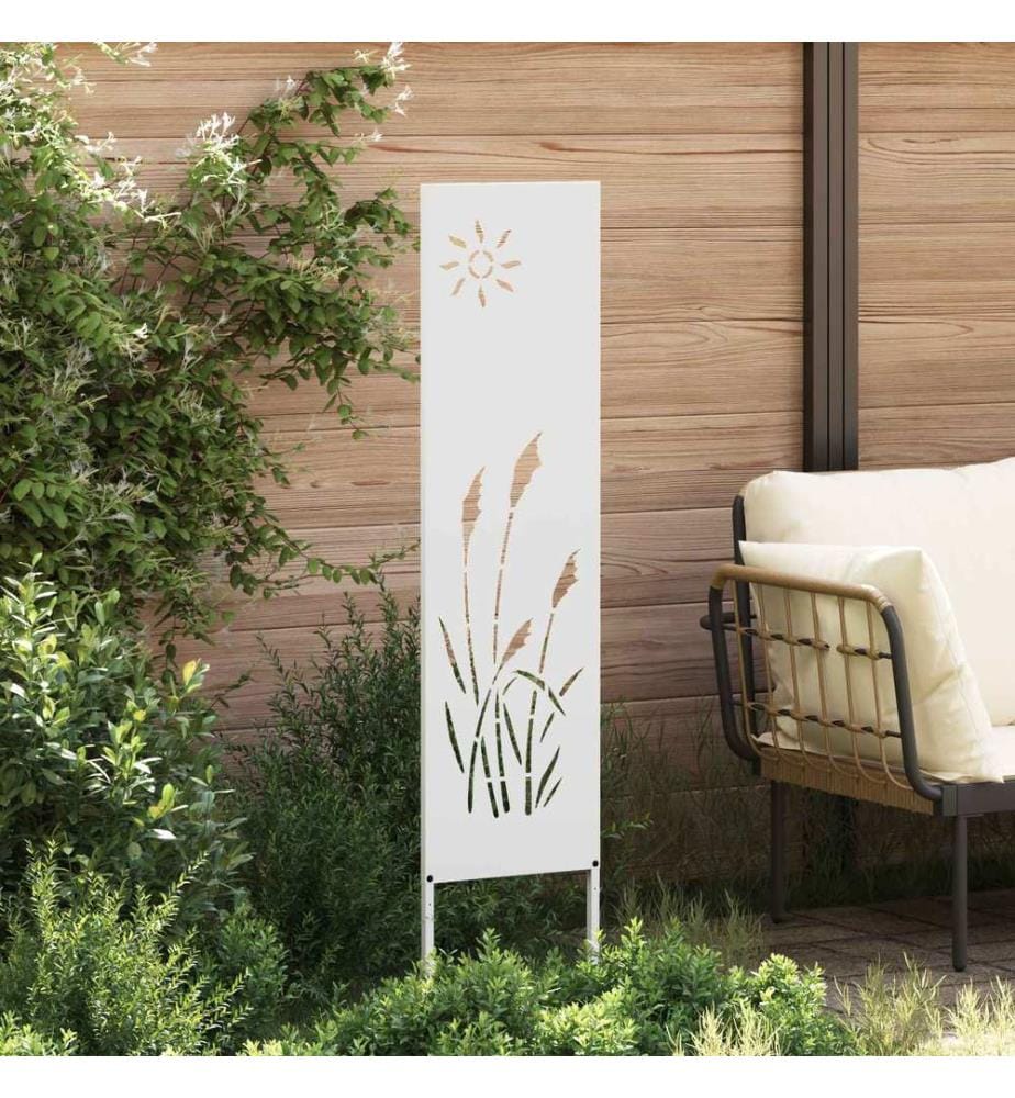 Garten Sichtschutz-Leinwand Weiss 32 x 140 cm