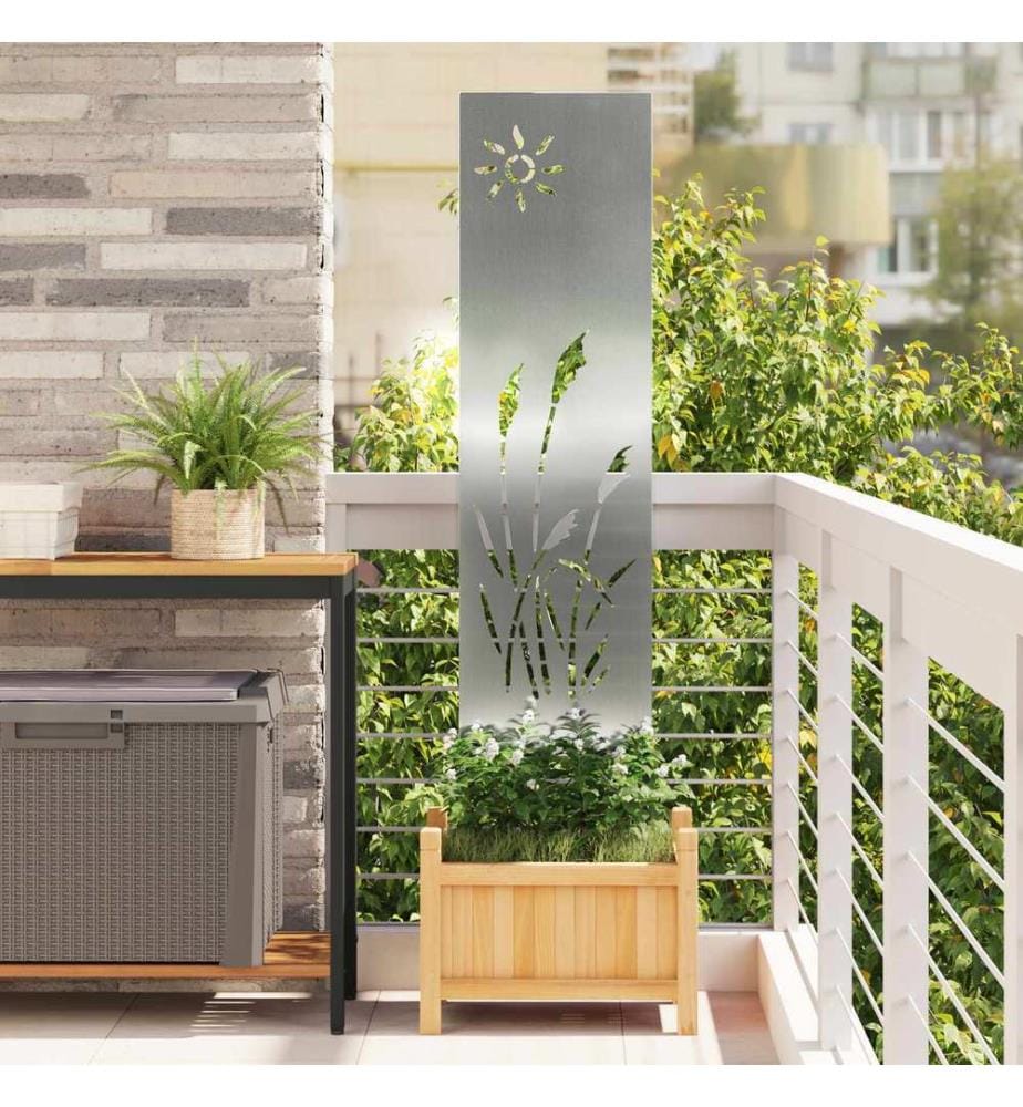 Garden privacy screen Fretwork Silver 32 x 140 cm