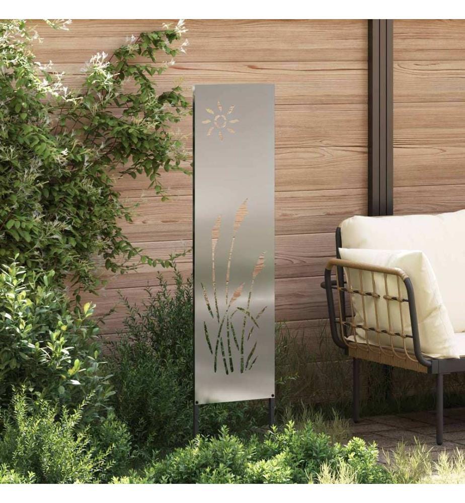 Garden privacy screen Fretwork Silver 32 x 140 cm
