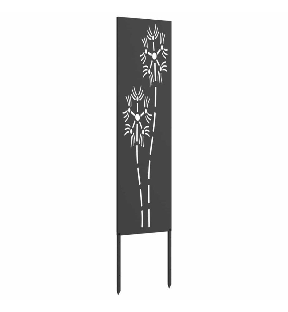 Garden privacy screen Fretwork Black 32 x 140 cm