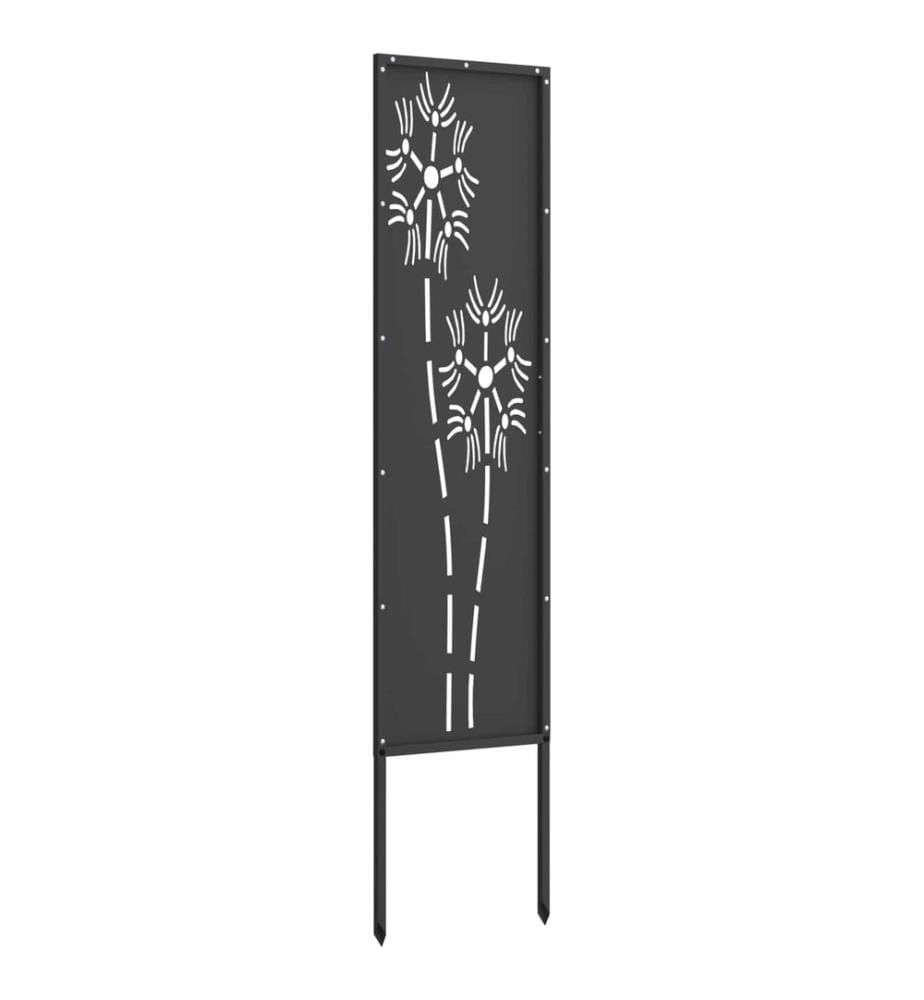 Garden privacy screen Fretwork Black 32 x 140 cm