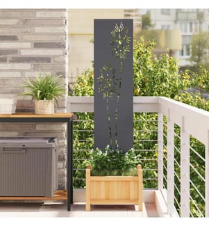 Garten Sichtschutz-Leinwand Anthrazit 32 x 140 cm