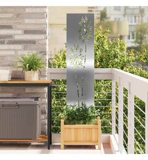 Écran de confidentialité de jardin Fretwork Argenté 32 x 140 cm