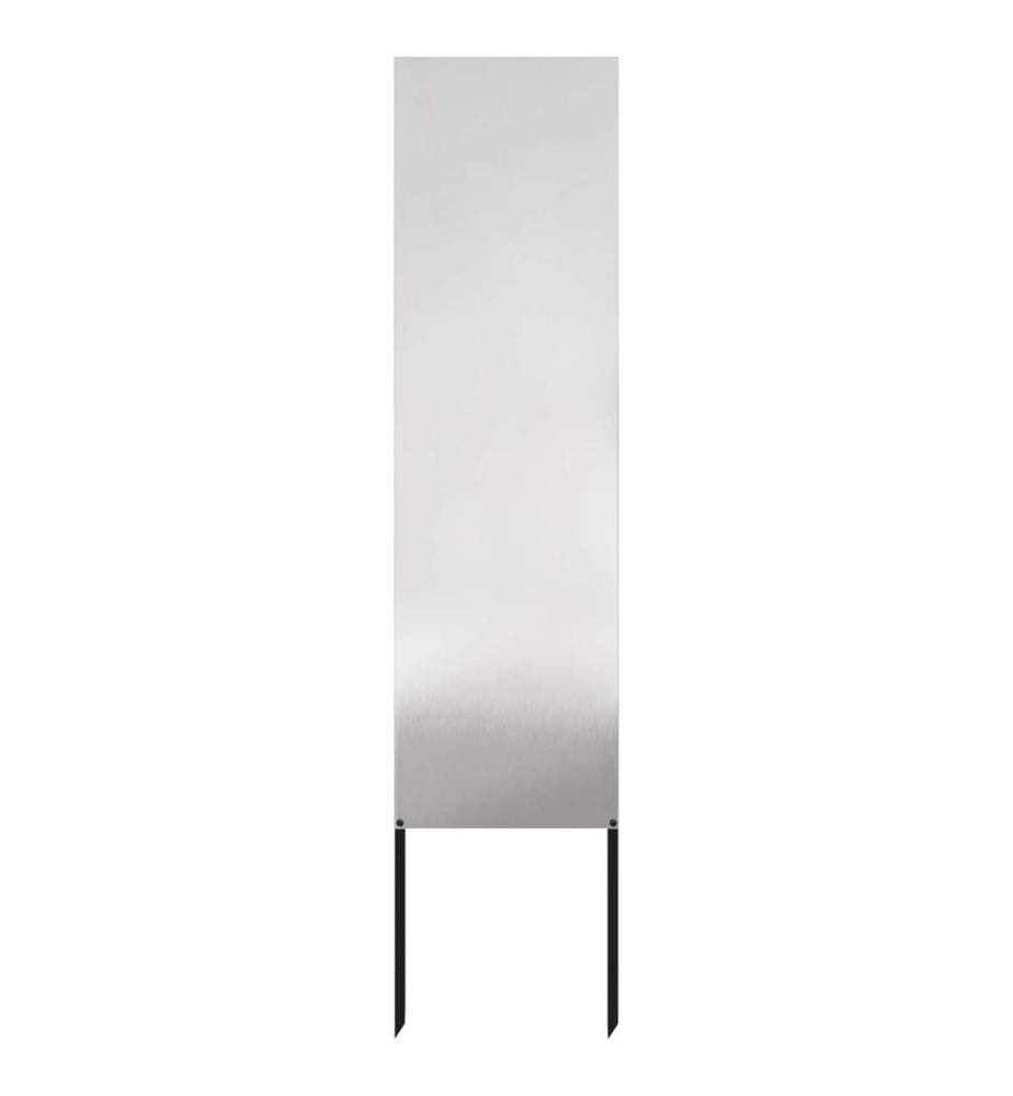 Garten Sichtschutz-Leinwand Silber 32 x 140 cm Edelstahl
